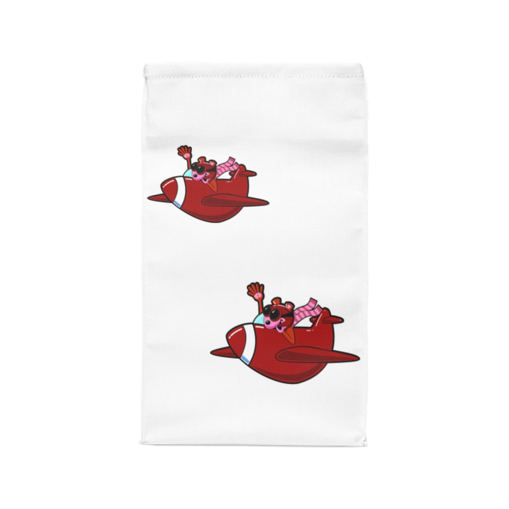 Little red airplane lunch bag