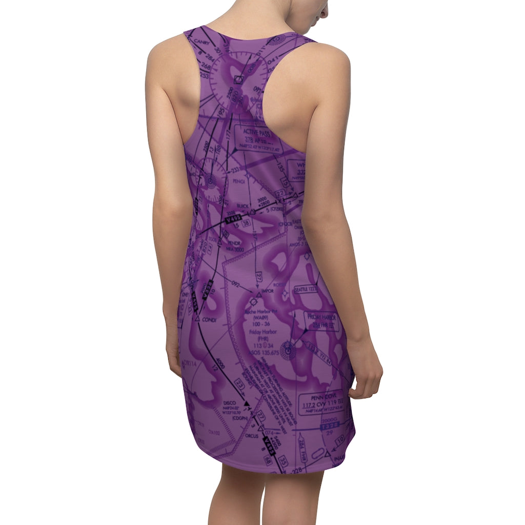 Enroute Low Altitude Chart - racerback dress (purple)