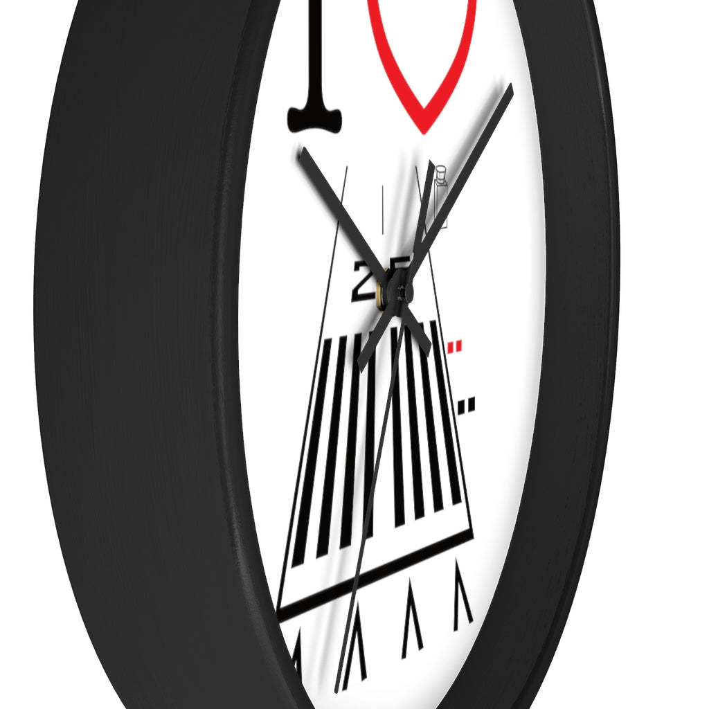 Hawthorne Airport Runway 25 wall clock (white)