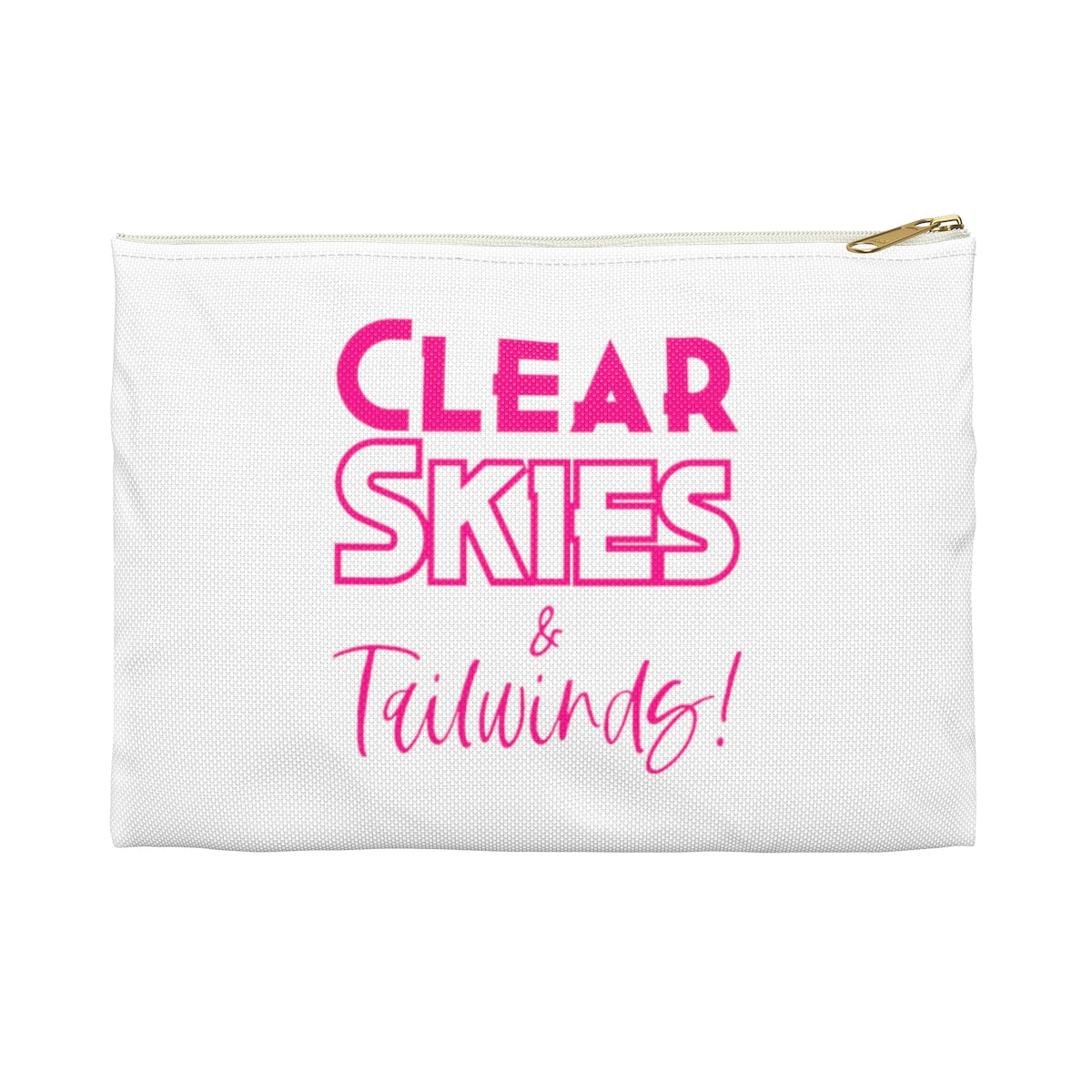 Clear Skies & Tailwinds Accessory Pouch (pink)