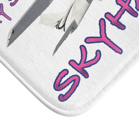 My Spirit Animal is a Skyhawk bath mat (pink)