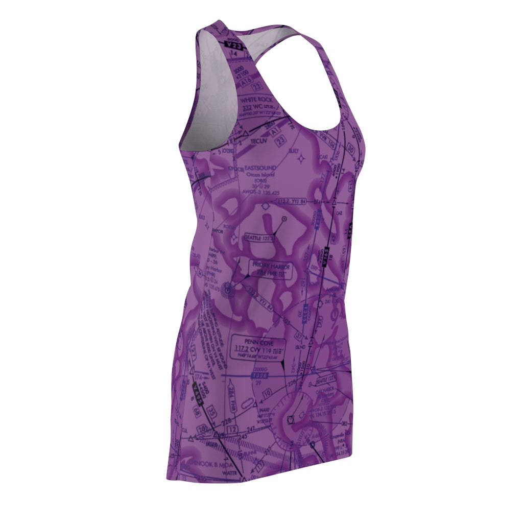 Enroute Low Altitude Chart - racerback dress (purple)