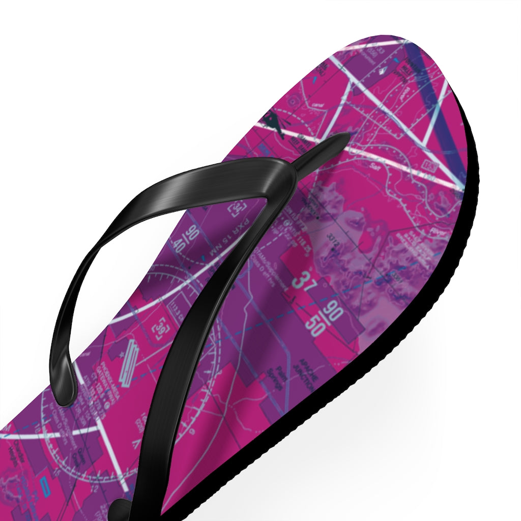 Aeronautical Chart Flip-Flops (PHX/purple)
