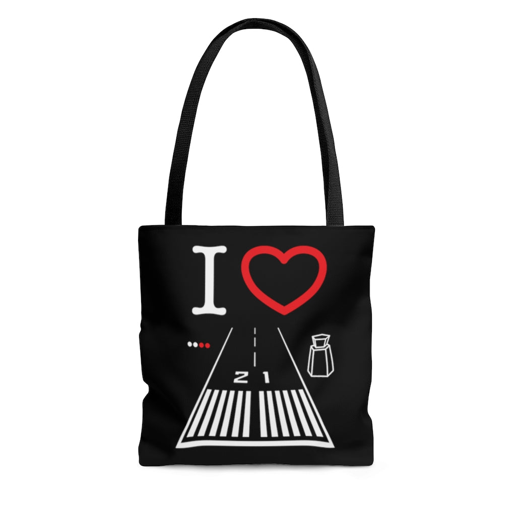 Santa Monica Airport Runway 21 / 3 - tote bag (black)
