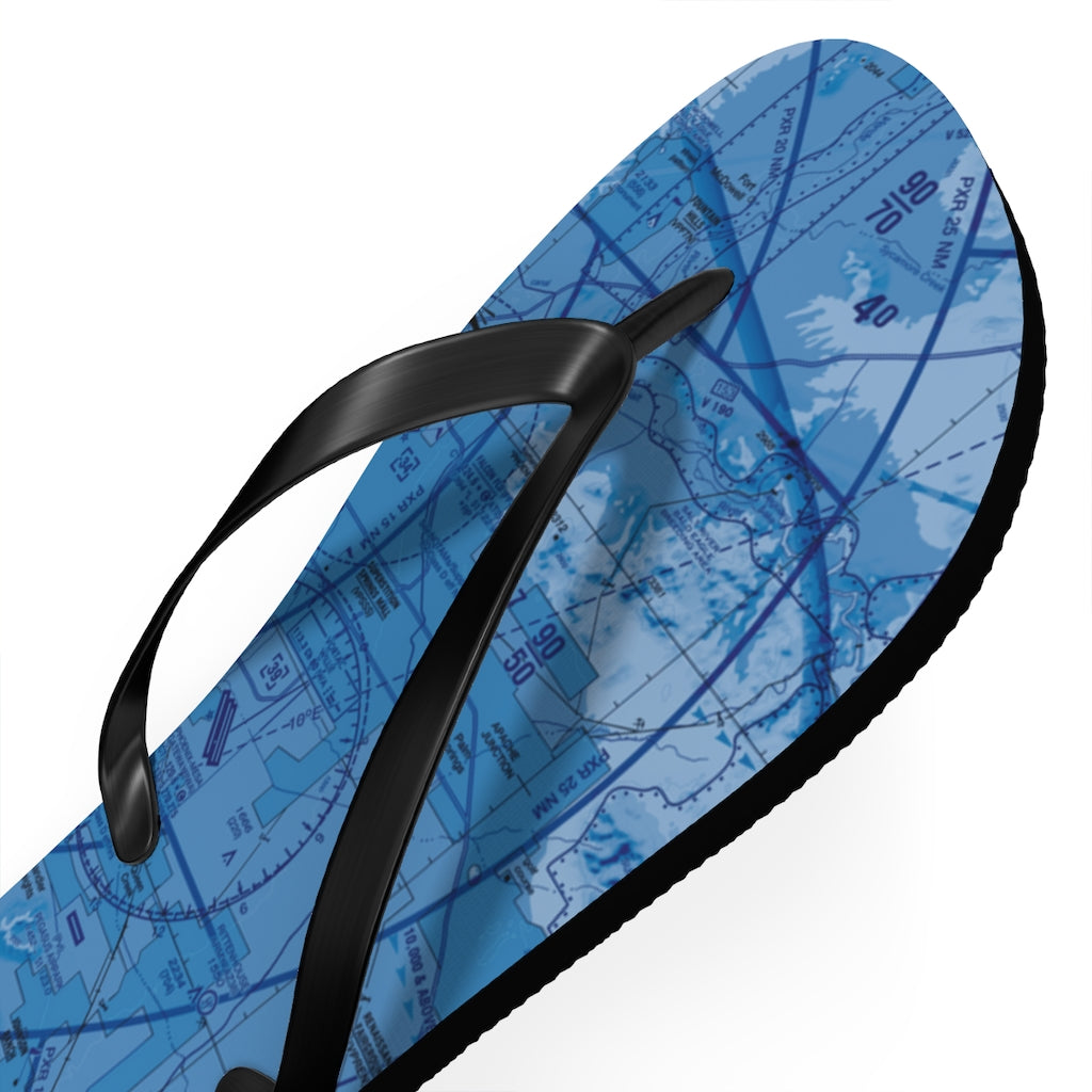 Aeronautical Chart Flip-Flops (PHX/blue)