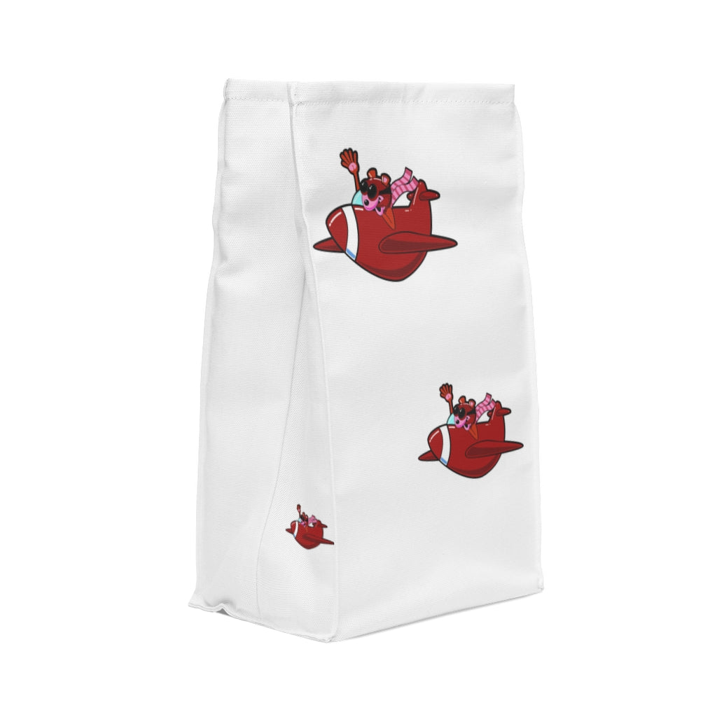 Little red airplane lunch bag
