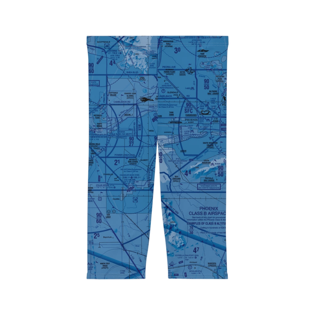 Phoenix TAC Chart capri leggings (blue)