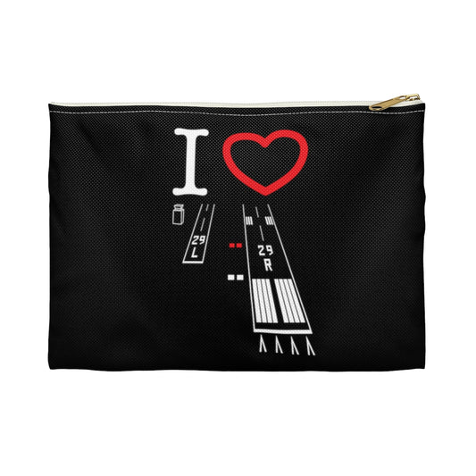 Torrance Airport Runways 29L - 29R / 11L - 11R Accessory Pouch (black)