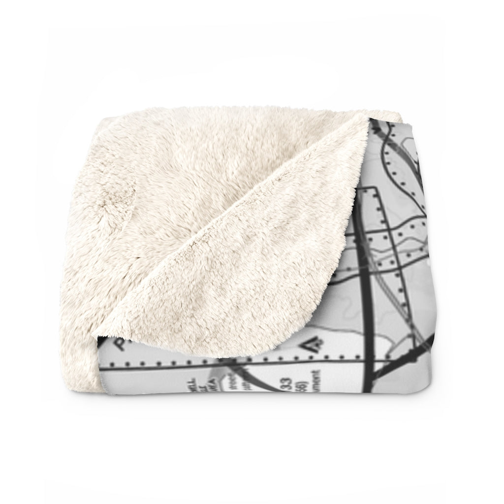 Phoenix TAC Chart sherpa fleece blanket (b&w)