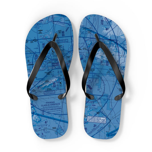 Aeronautical Chart Flip-Flops (PHX/blue)