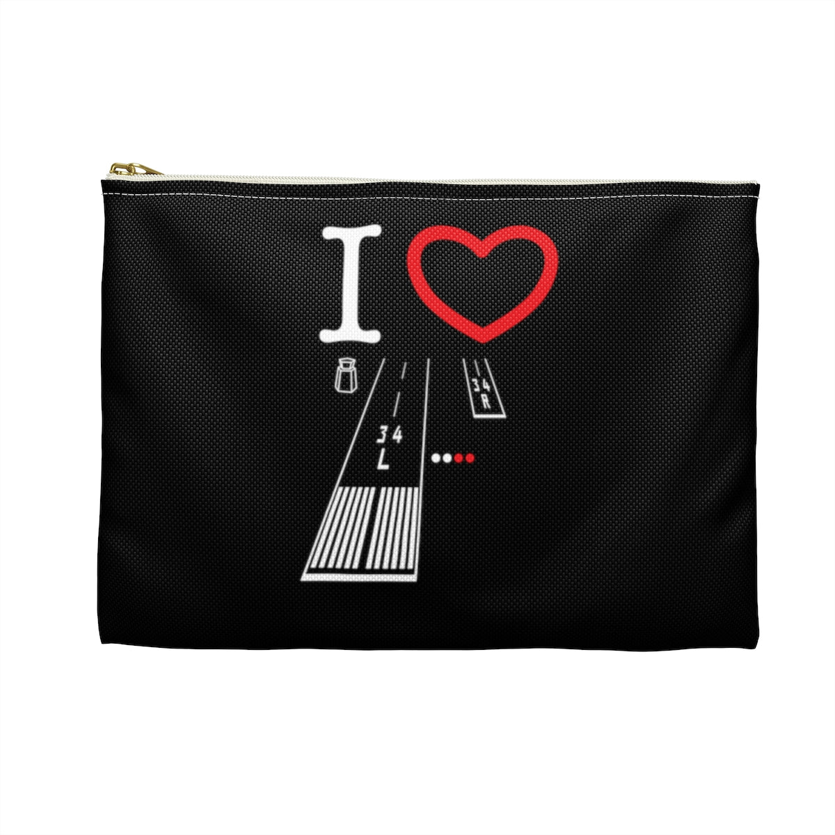 Van Nuys Airport Runways 16L - 16R / 34L - 34R Accessory Pouch (black)
