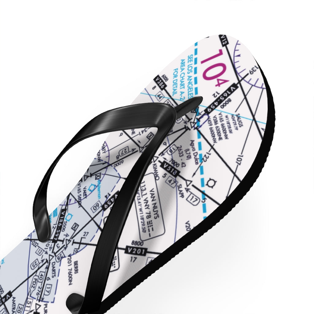 Aeronautical Chart Flip-Flops (ELUS3/white)