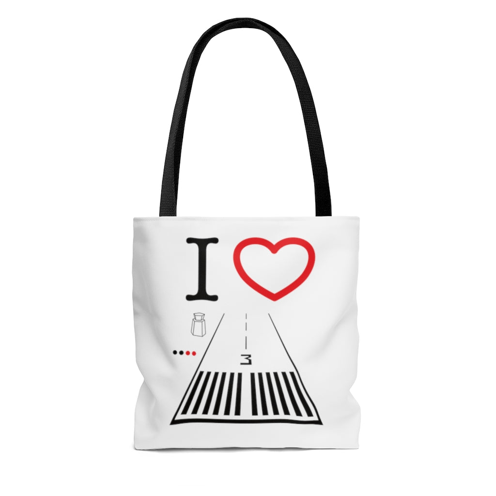 Santa Monica Airport Runway 21 / 3 - tote bag (white)Santa Monica Airport Runway 21 / 3 tote bag (white)