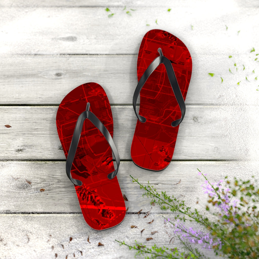 Aeronautical Chart Flip-Flops (PHX/red)