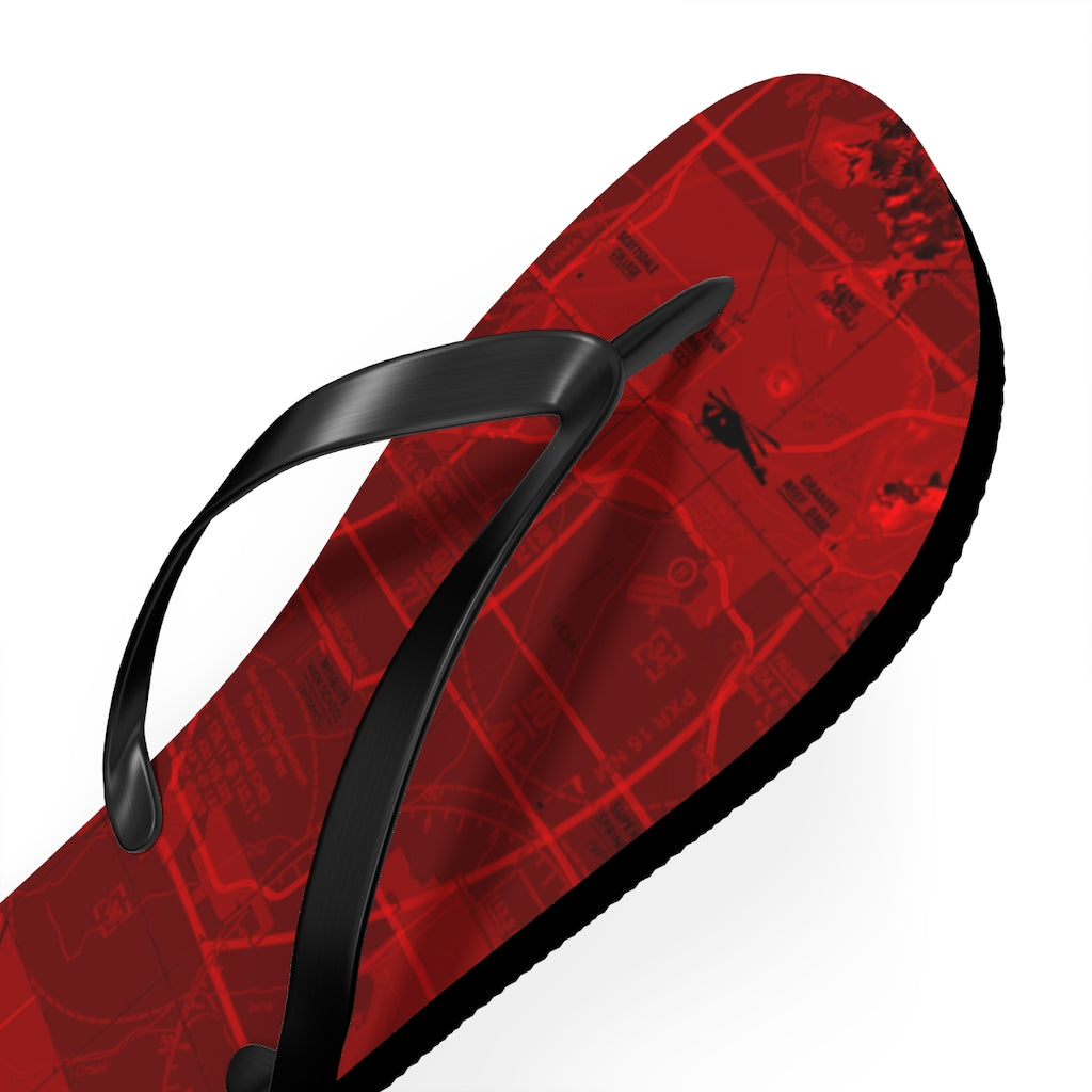 Aeronautical Chart Flip-Flops (PHX/red)