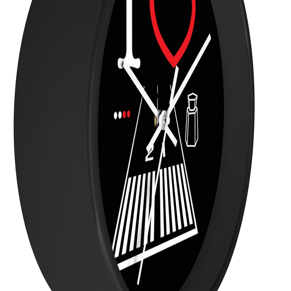 Santa Monica Airport Runway 21 wall clock (black)