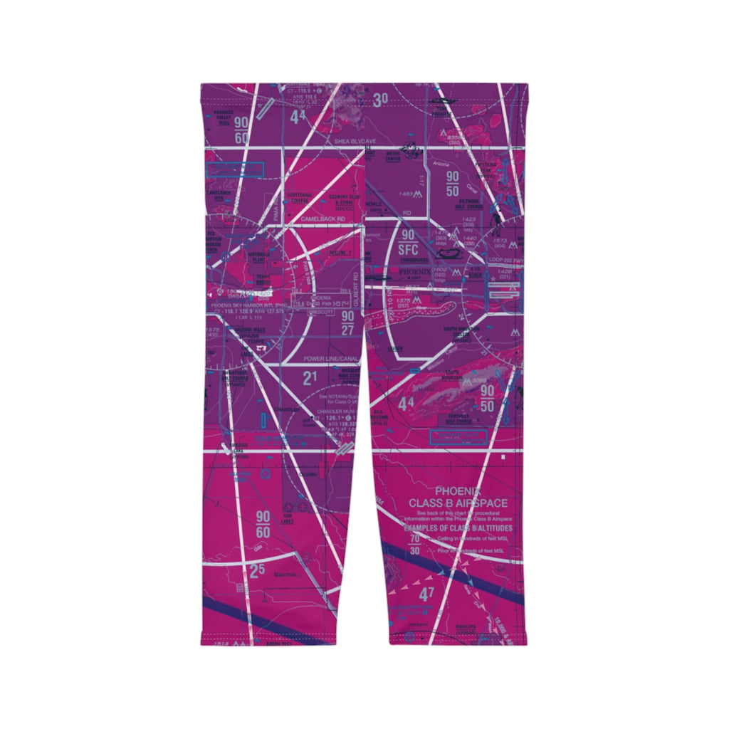 Phoenix TAC Chart capri leggings (purple)