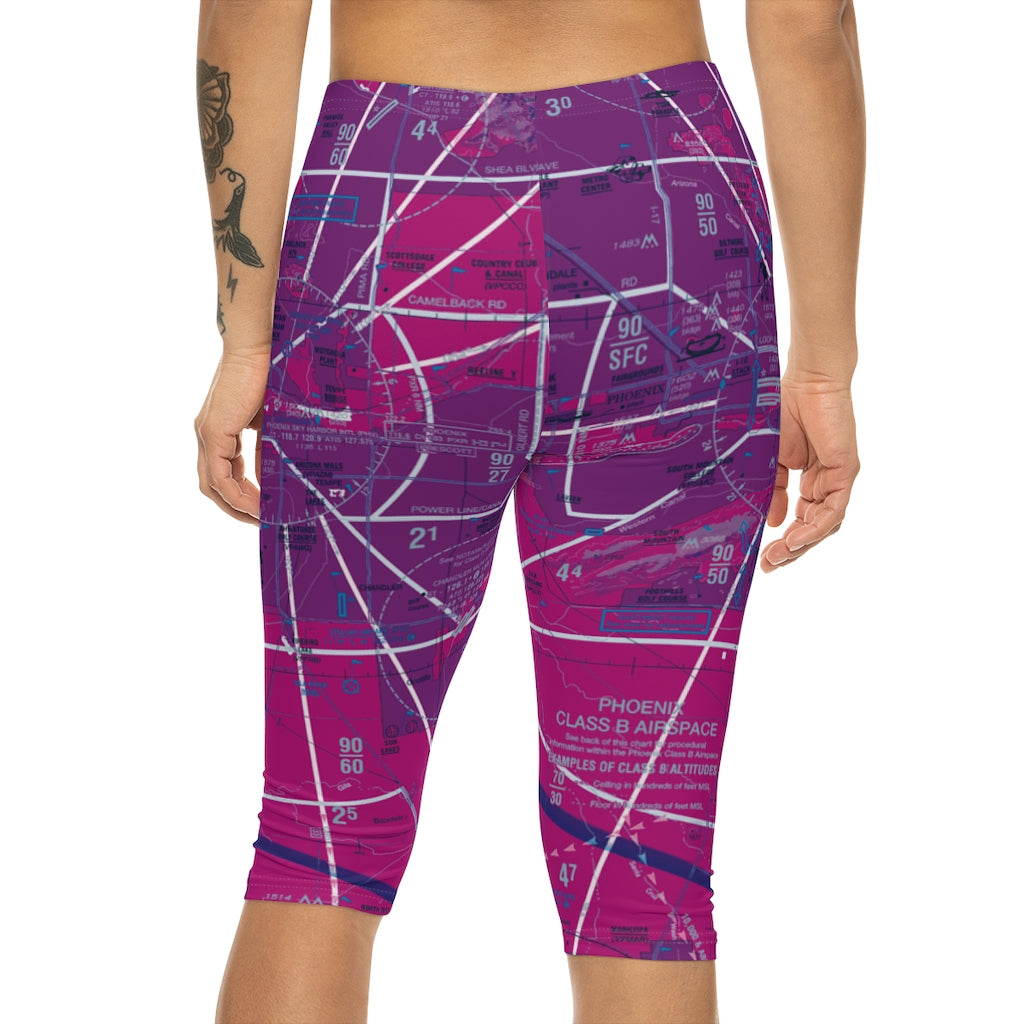 Phoenix TAC Chart capri leggings (pink)