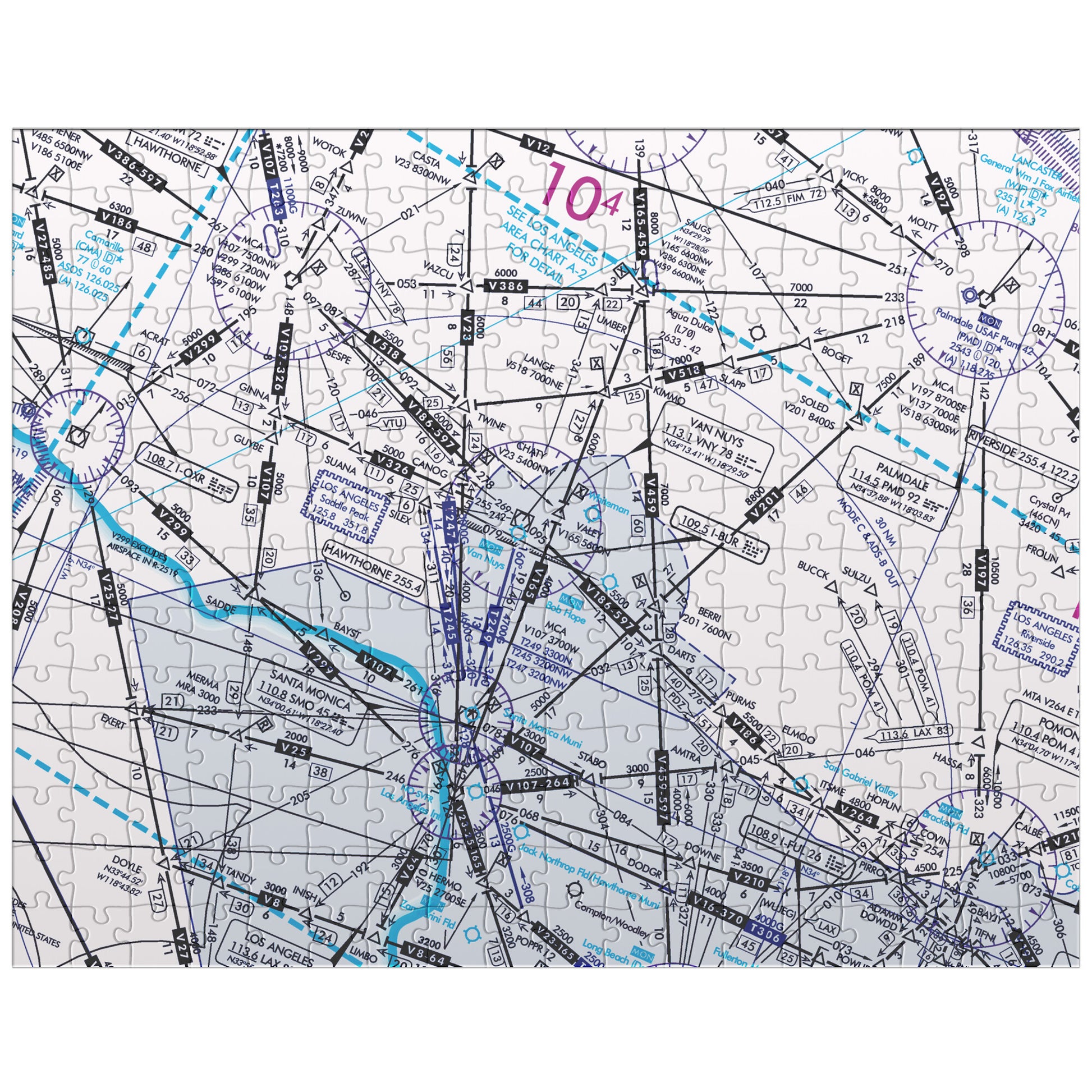 Enroute Low Altitude Chart jigsaw puzzle (white)