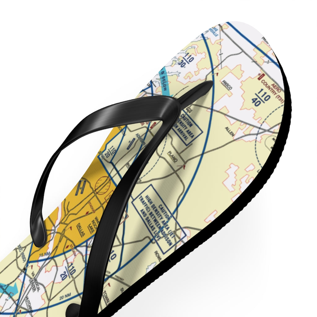 Aeronautical Chart Flip-Flops (DFW)