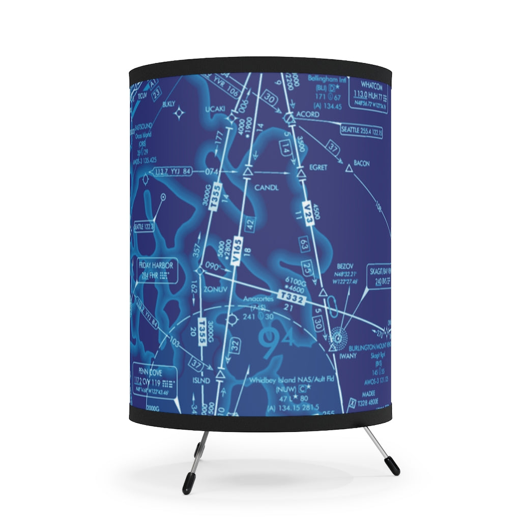 Enroute Low Altitude Chart (blue) - Tripod Lamp