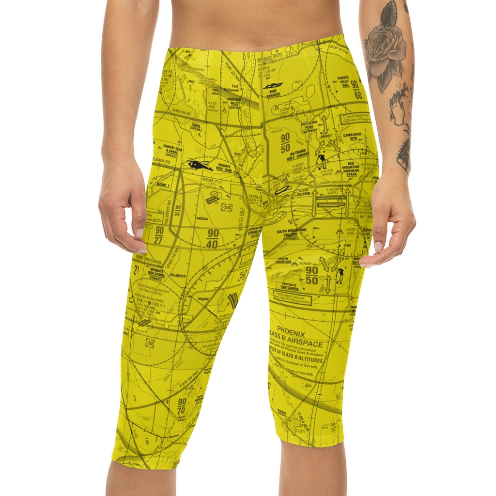 Phoenix TAC Chart capri leggings (yellow)