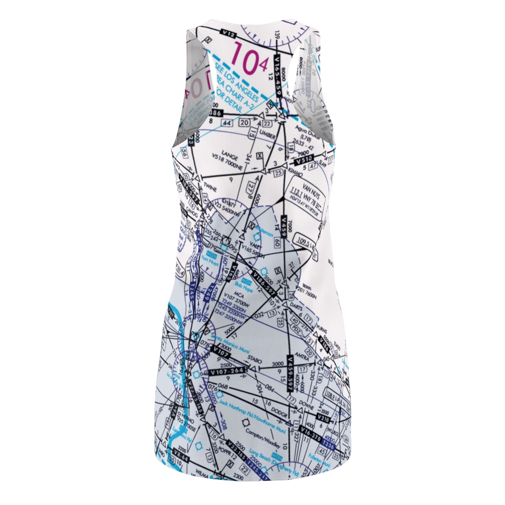 Enroute Low Altitude Chart - racerback dress (white)