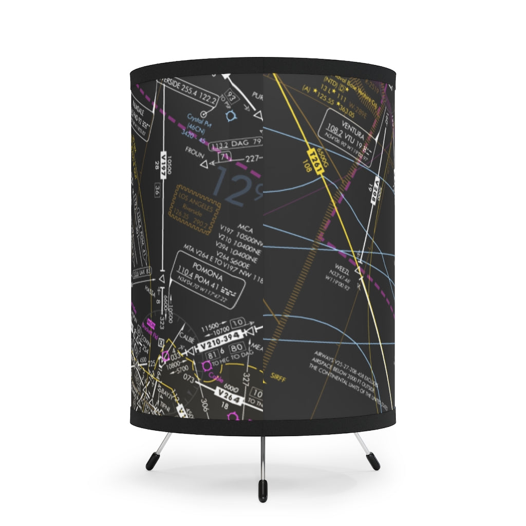 Enroute Low Altitude Chart (invert) - Tripod Lamp