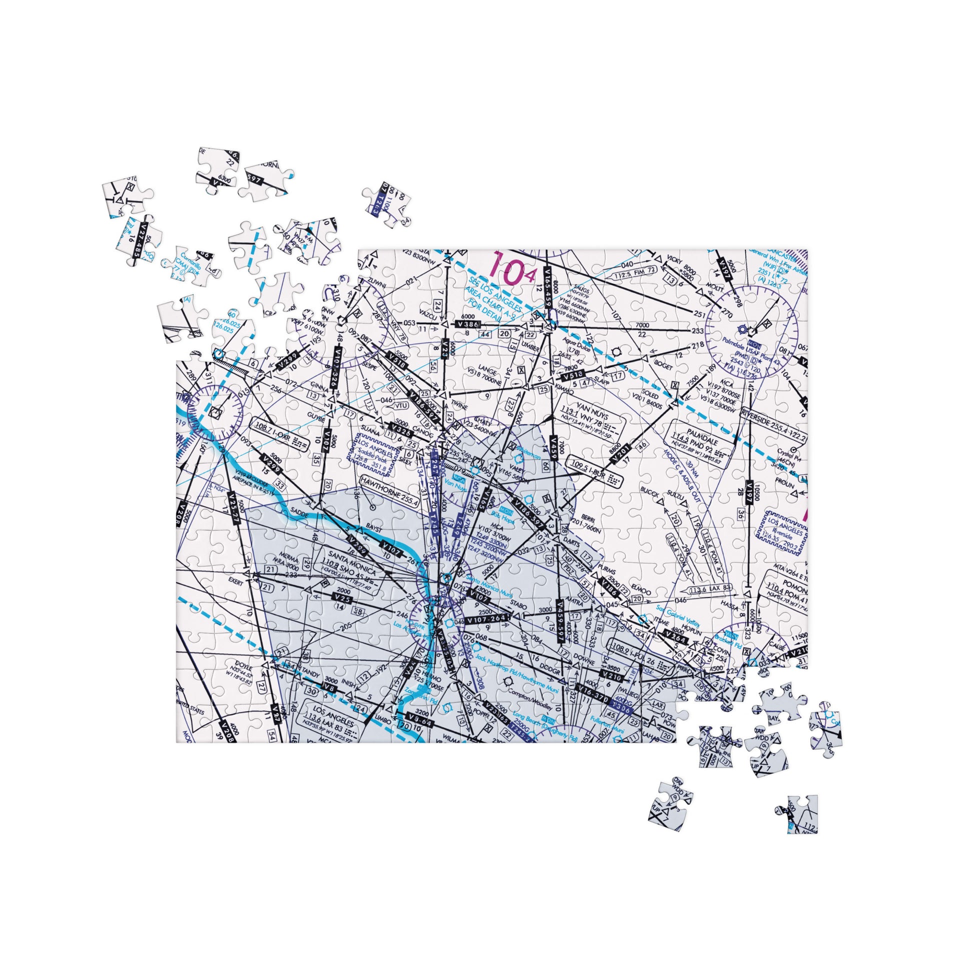 Enroute Low Altitude Chart jigsaw puzzle (white)
