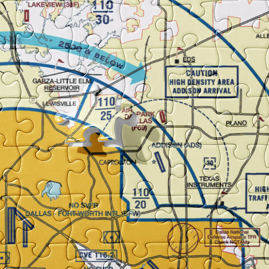Dallas - Ft. Worth Flyway Chart jigsaw puzzle