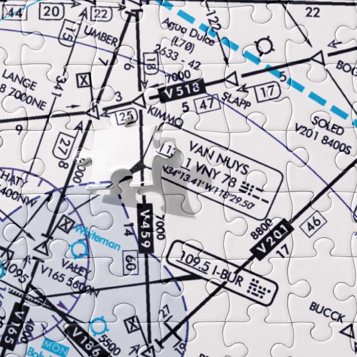 Enroute Low Altitude Chart jigsaw puzzle (white)
