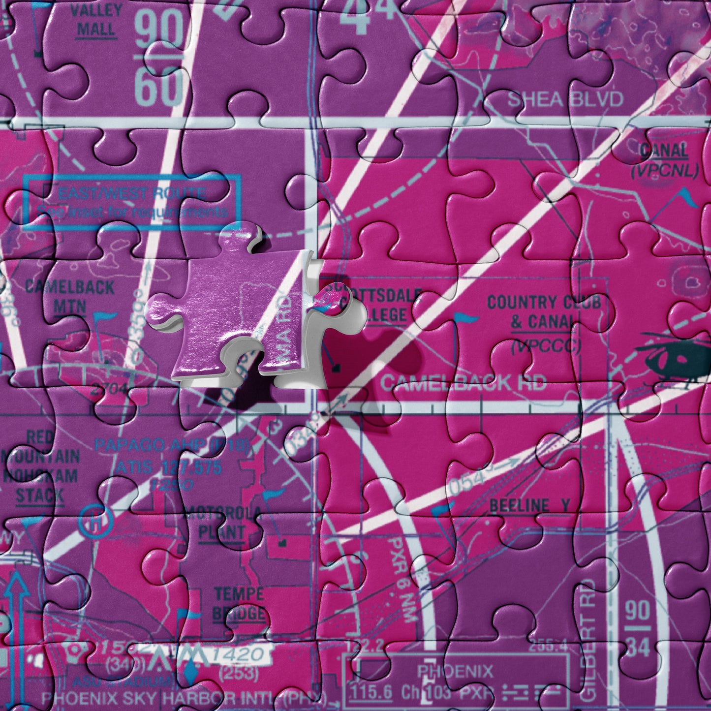 Phoenix TAC Chart jigsaw puzzle (pink)