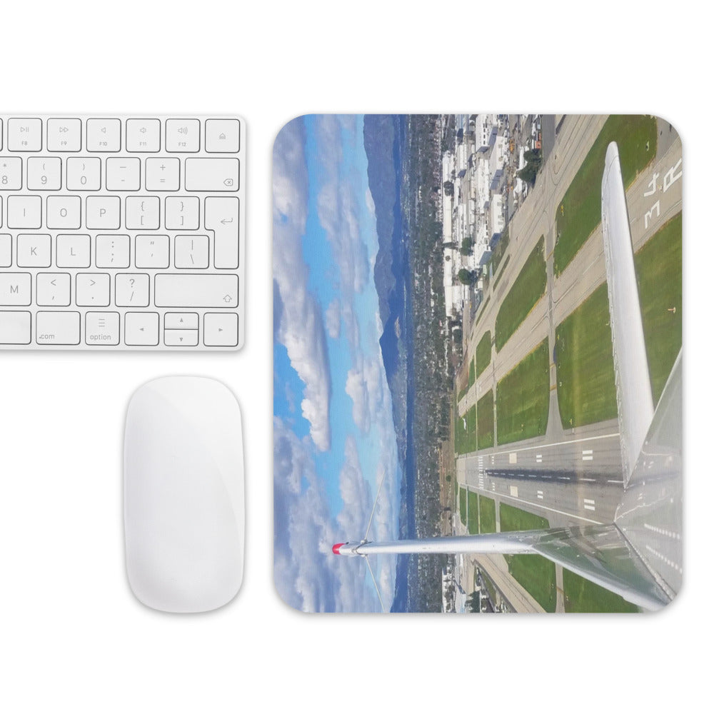 Departing Van Nuys Airport mouse pad