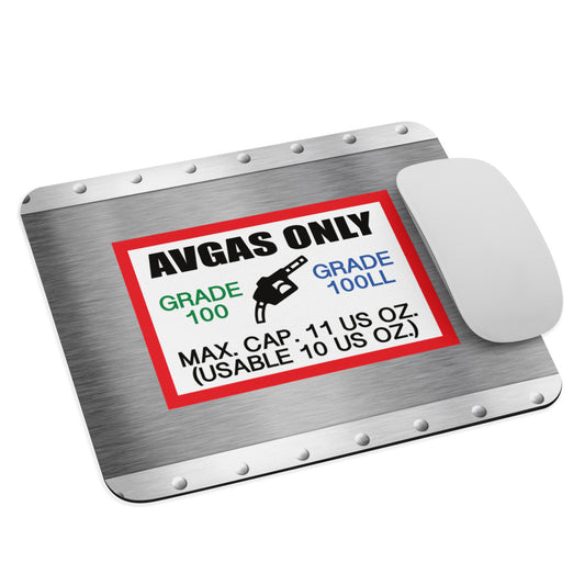 AVGAS / 100LL fuel only mouse pad