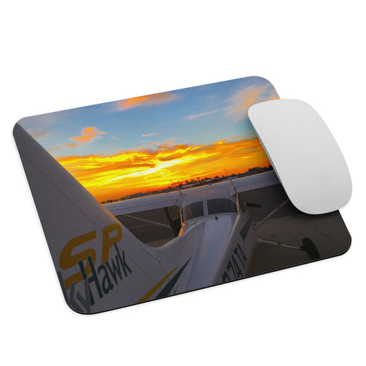 Skyhawk at Dusk at Santa Monica Airport mouse pad
