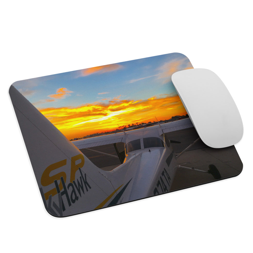 Skyhawk at Dusk at Santa Monica Airport mouse pad