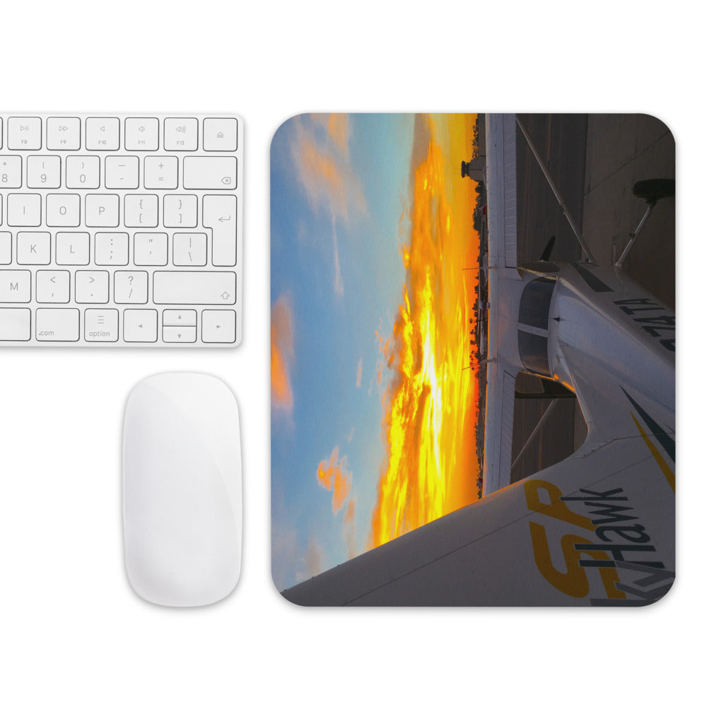 Skyhawk at Dusk at Santa Monica Airport mouse pad