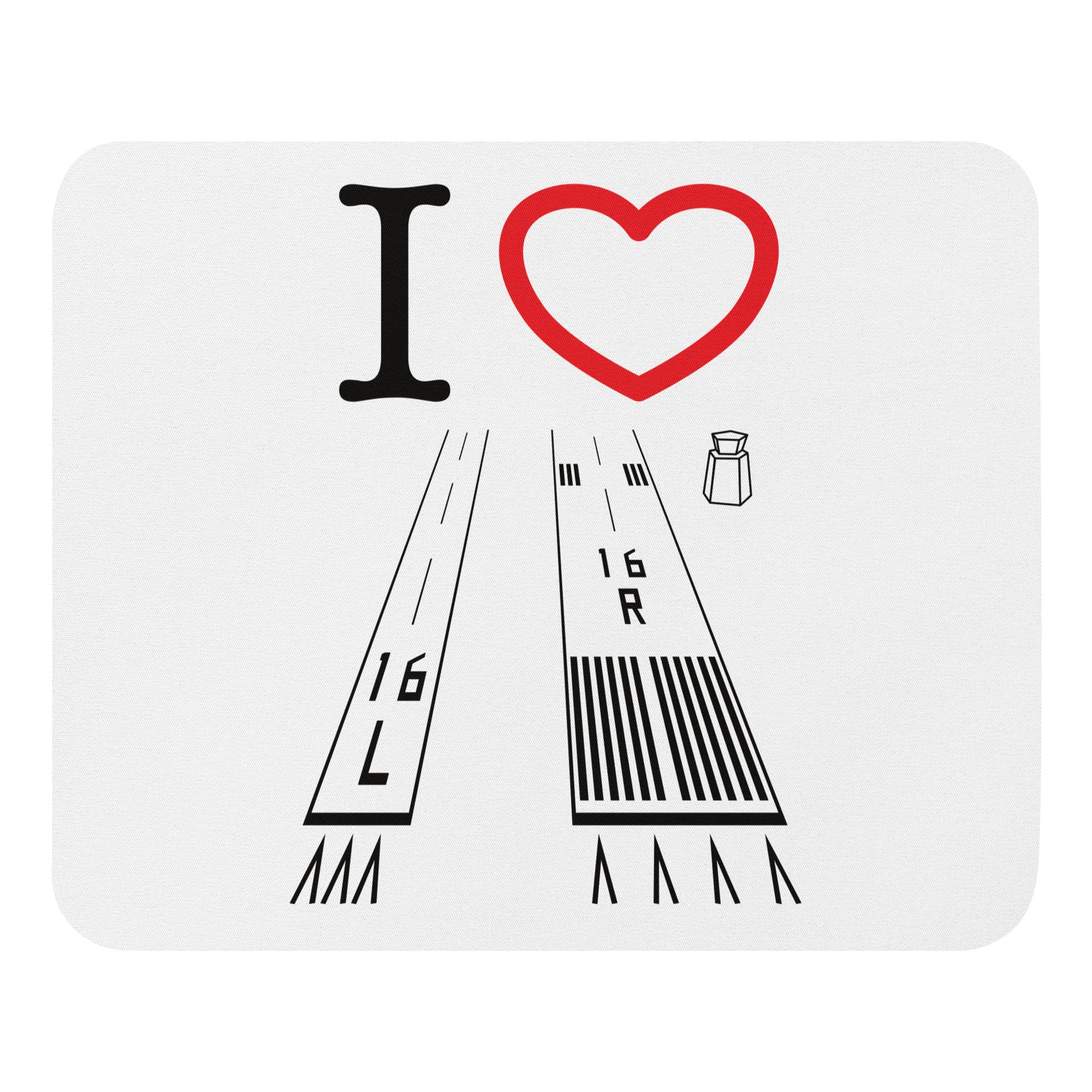 Van Nuys Airport Runways 16L / 16R - mouse pad