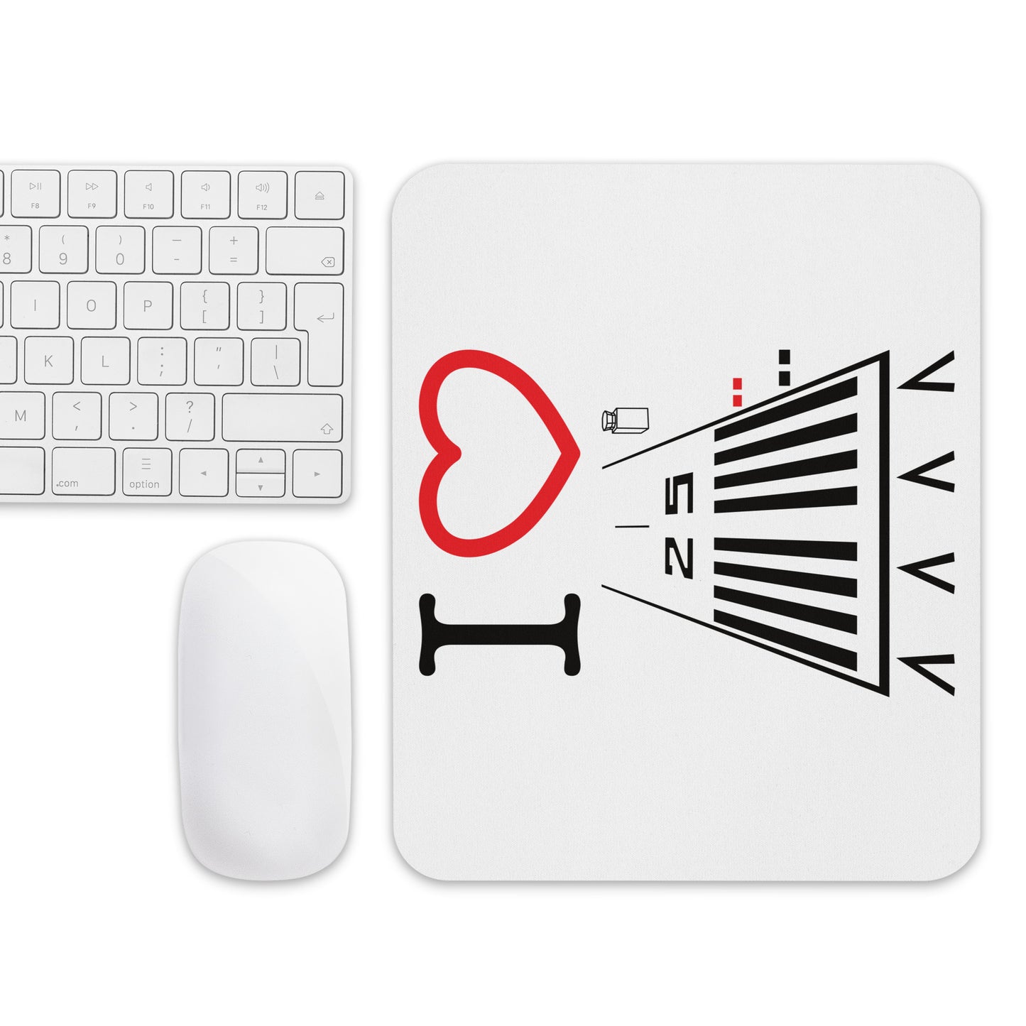Hawthorne Airport Runway 25 mouse pad (white)