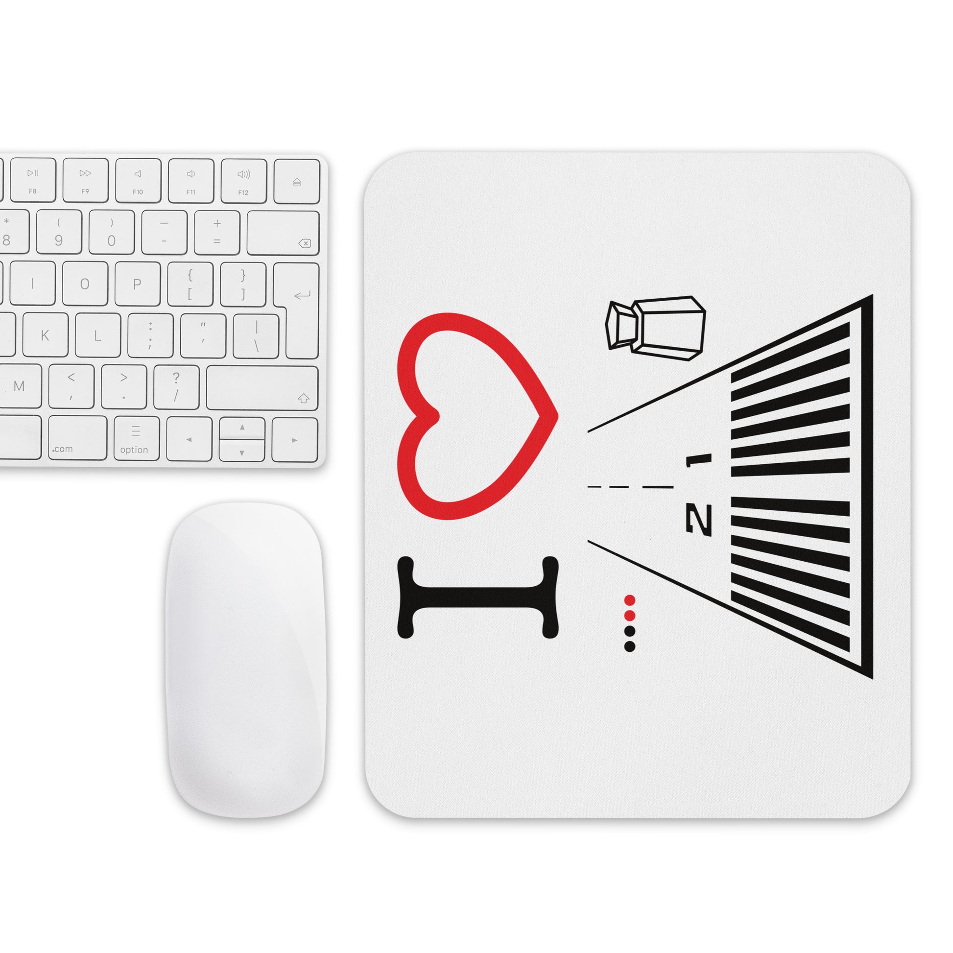 Santa Monica Airport Runway 21 mouse pad (white)