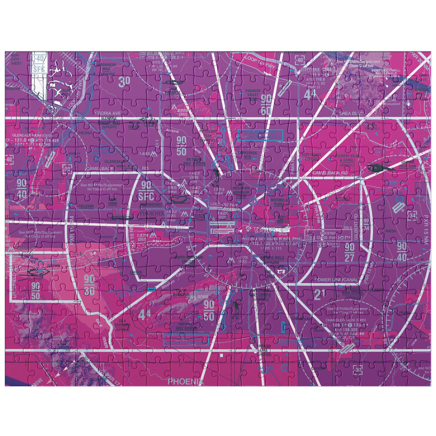 Phoenix TAC Chart jigsaw puzzle (pink)