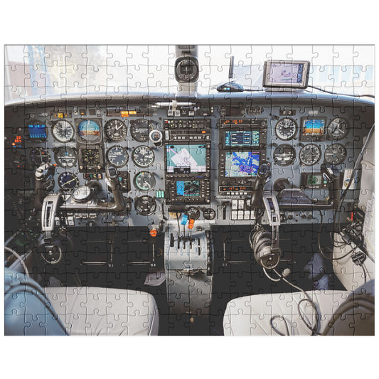 Aviation themed jigsaw puzzle (prop cockpit)