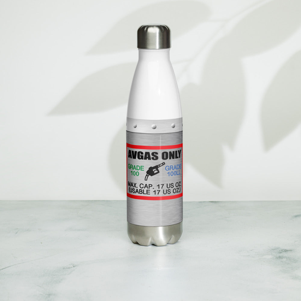 AVGAS / 100LL fuel only Stainless Steel 17 oz. Water Bottle