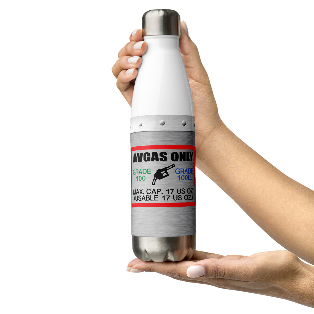 AVGAS / 100LL fuel only Stainless Steel 17 oz. Water Bottle