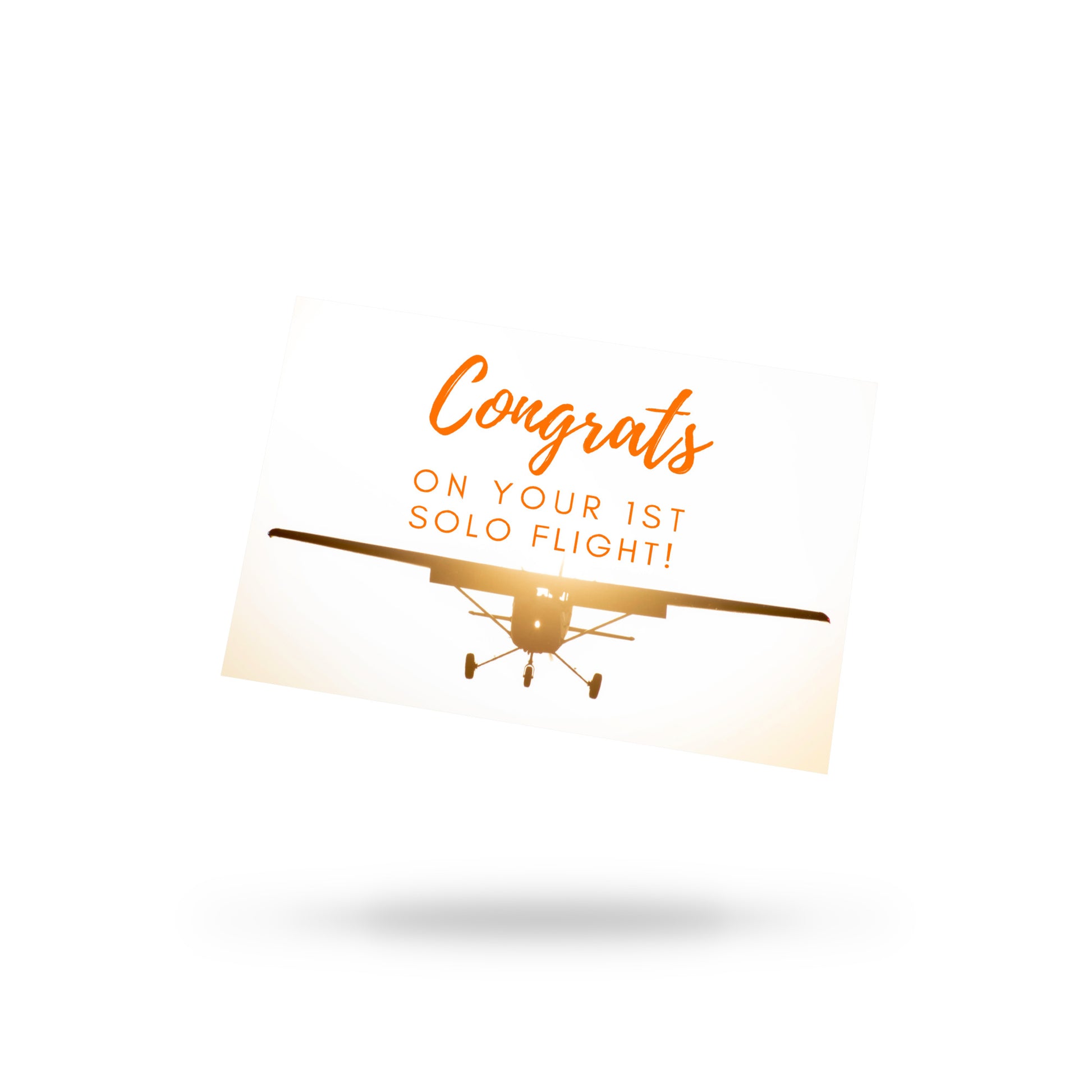 Congrats on your 1st Solo Flight! - postcard (sunset)