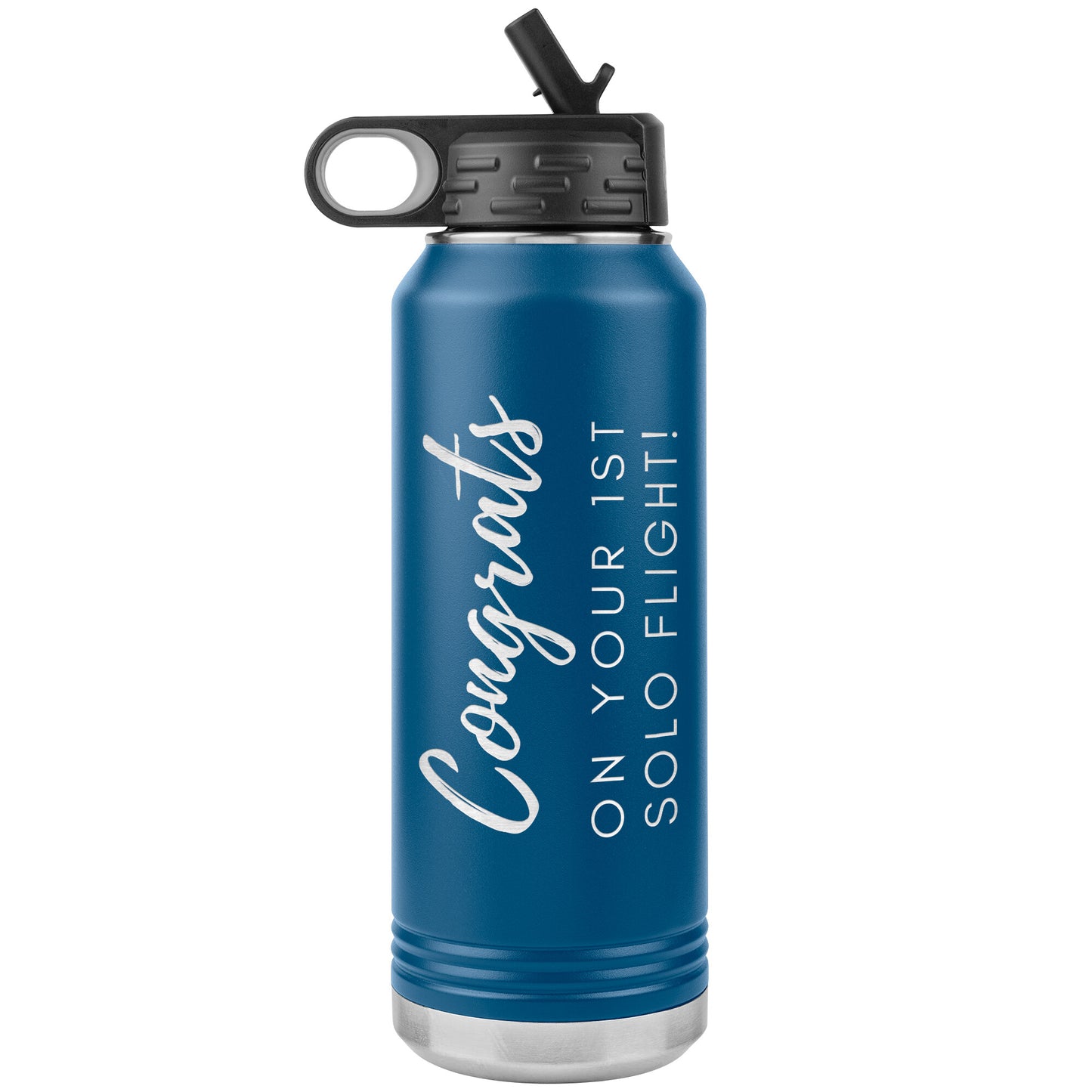 Congrats on your 1st Solo Flight! - 32 oz. water bottle