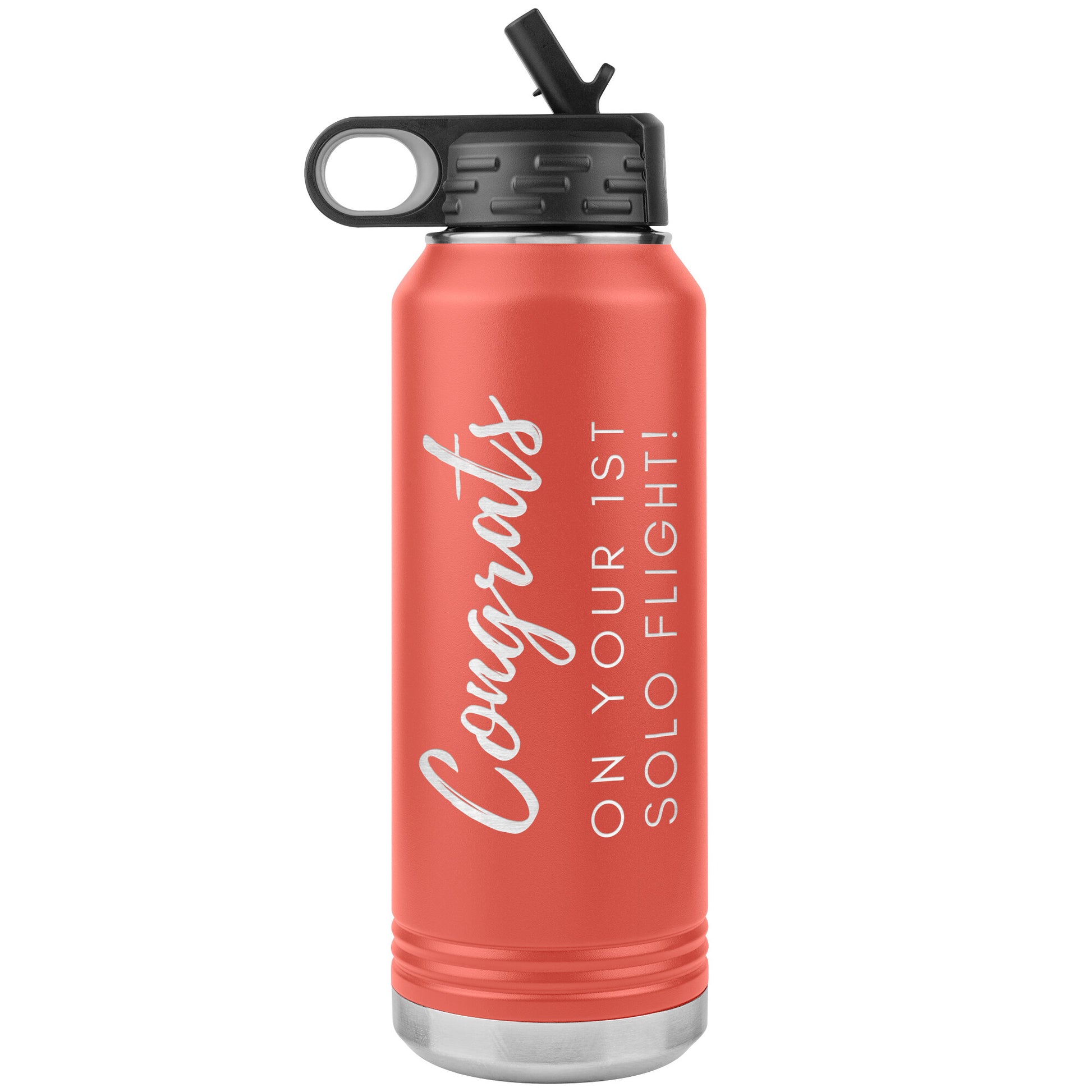 Congrats on your 1st Solo Flight! - 32 oz. water bottle