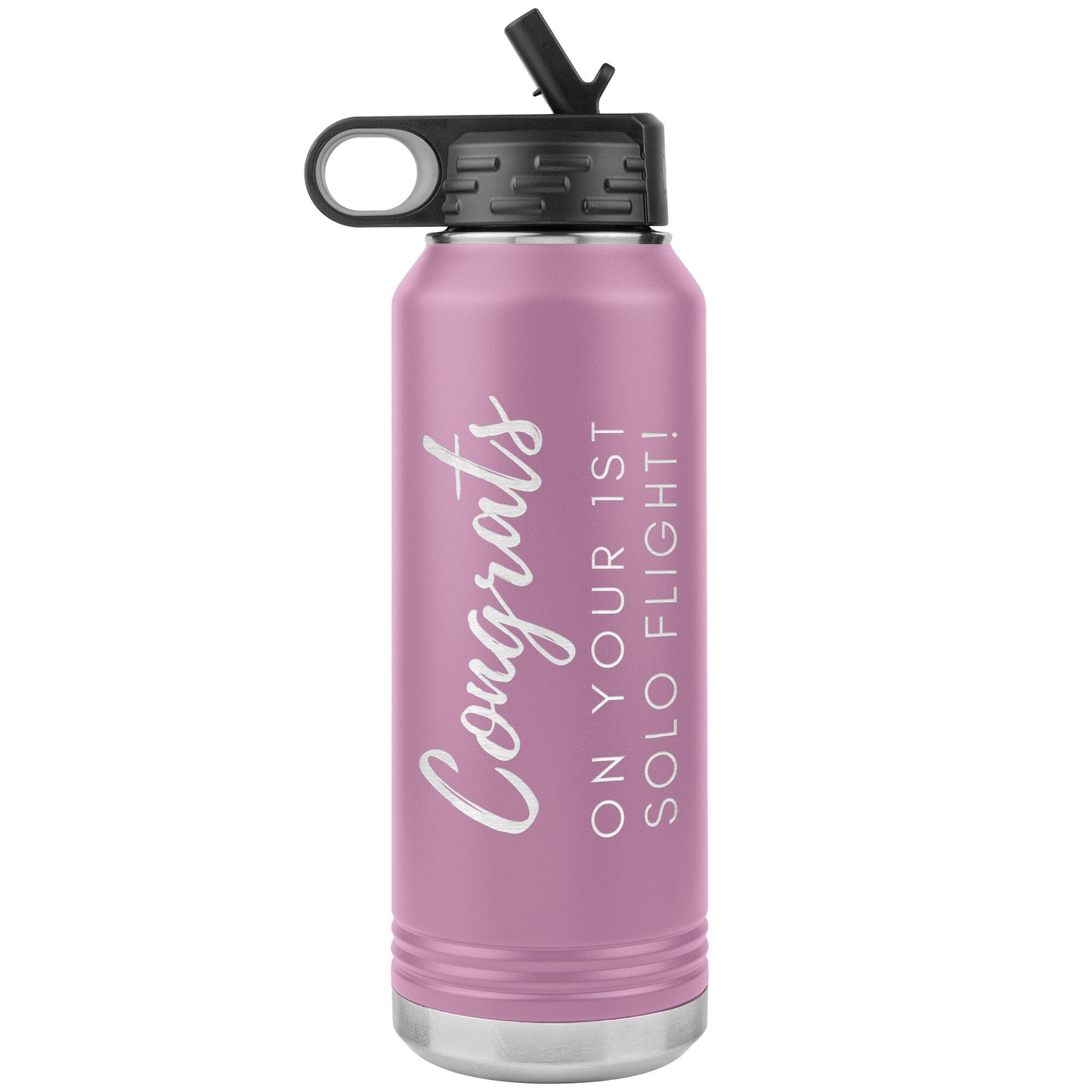 Congrats on your 1st Solo Flight! - 32 oz. water bottle