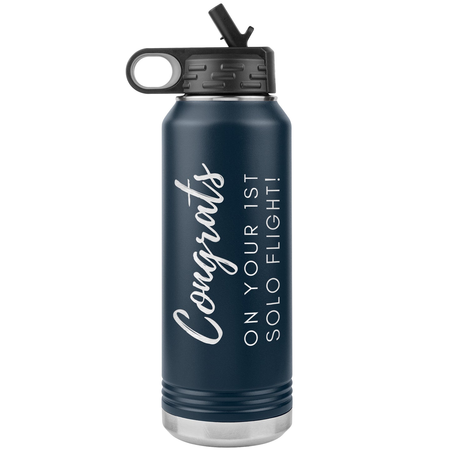 Congrats on your 1st Solo Flight! - 32 oz. water bottle