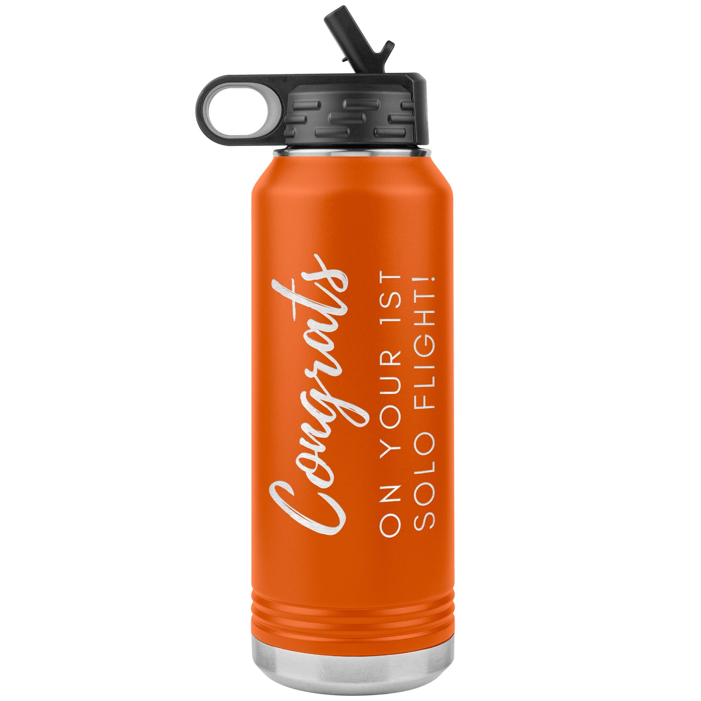 Congrats on your 1st Solo Flight! - 32 oz. water bottle